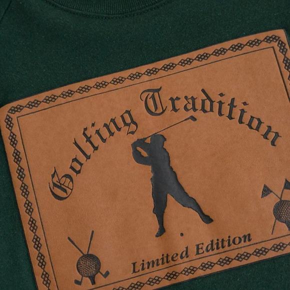 Vintage Fruit Of The Loom Green  "Golfing Tradition" made in U.S.A. Sweater - Picture 13 of 13